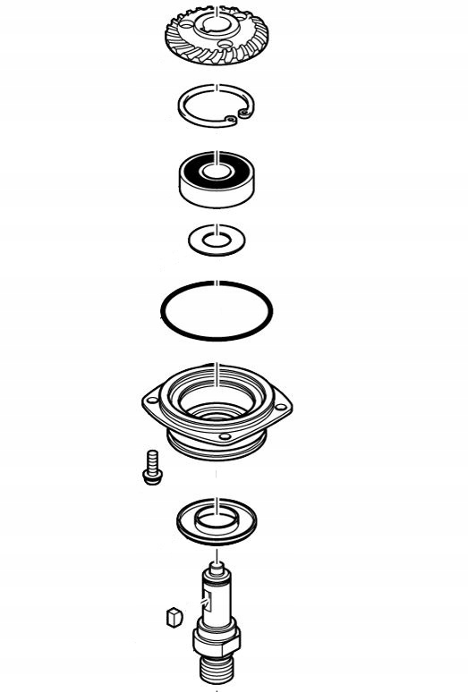 Makita Kompletní Sada Vřeteno Kazeta Kolo Úhlová Bruska BGA450 Originál