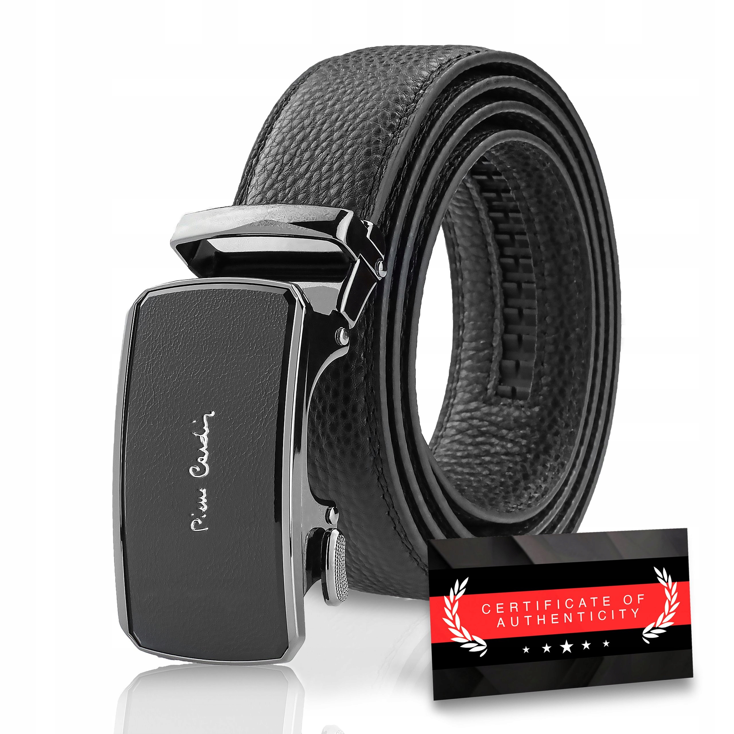 Kožený Opasek Pánský Automatický Pierre Cardin Černý 130 Certifikát