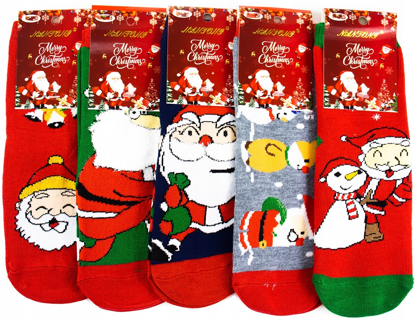 

5 x Świąteczne Skarpetki Dziecięce Anty Poślizgowe