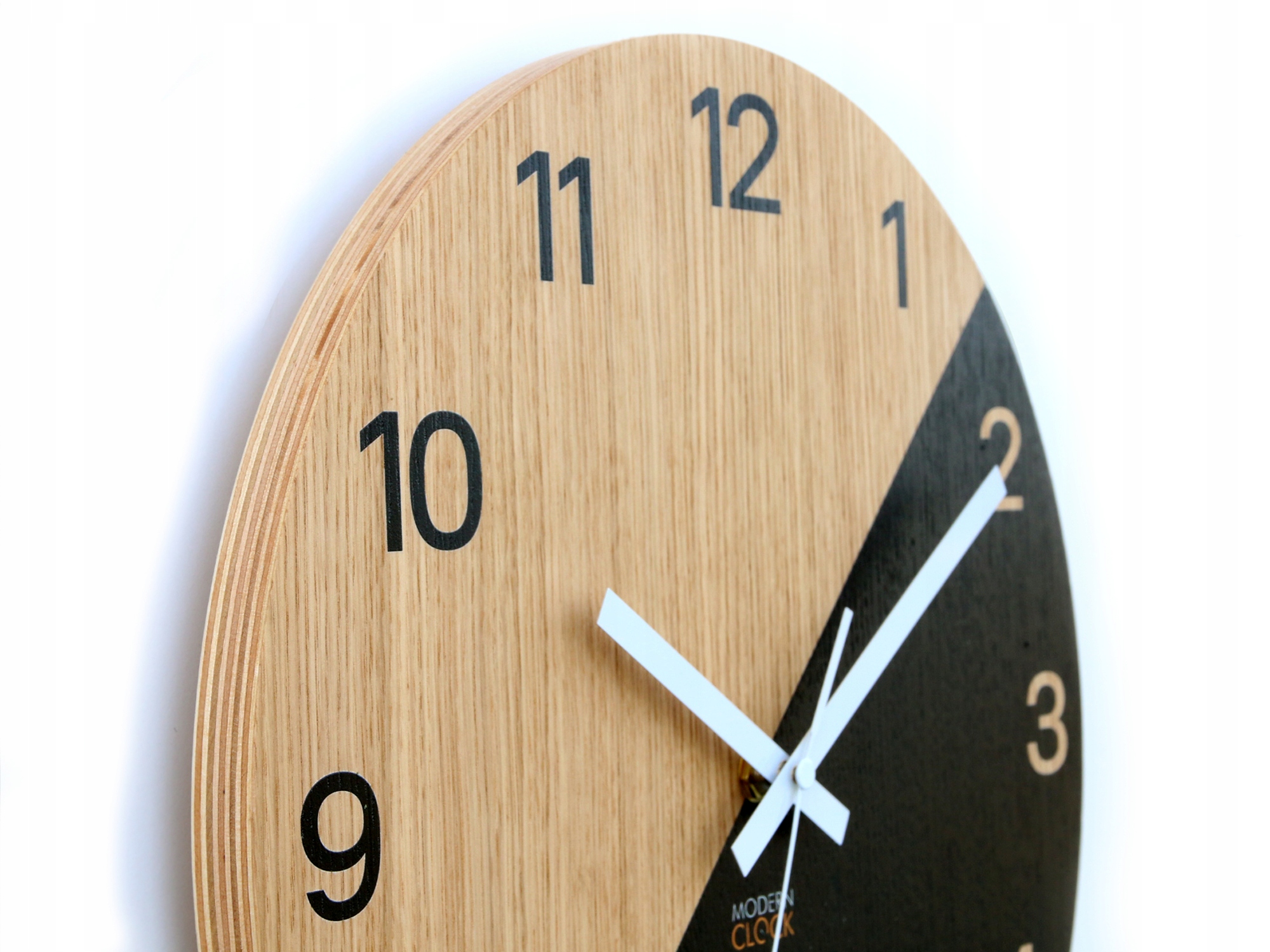 Zegar ścienny drewniany OKSFORD 33cm Cichy Design Marka ModernClock