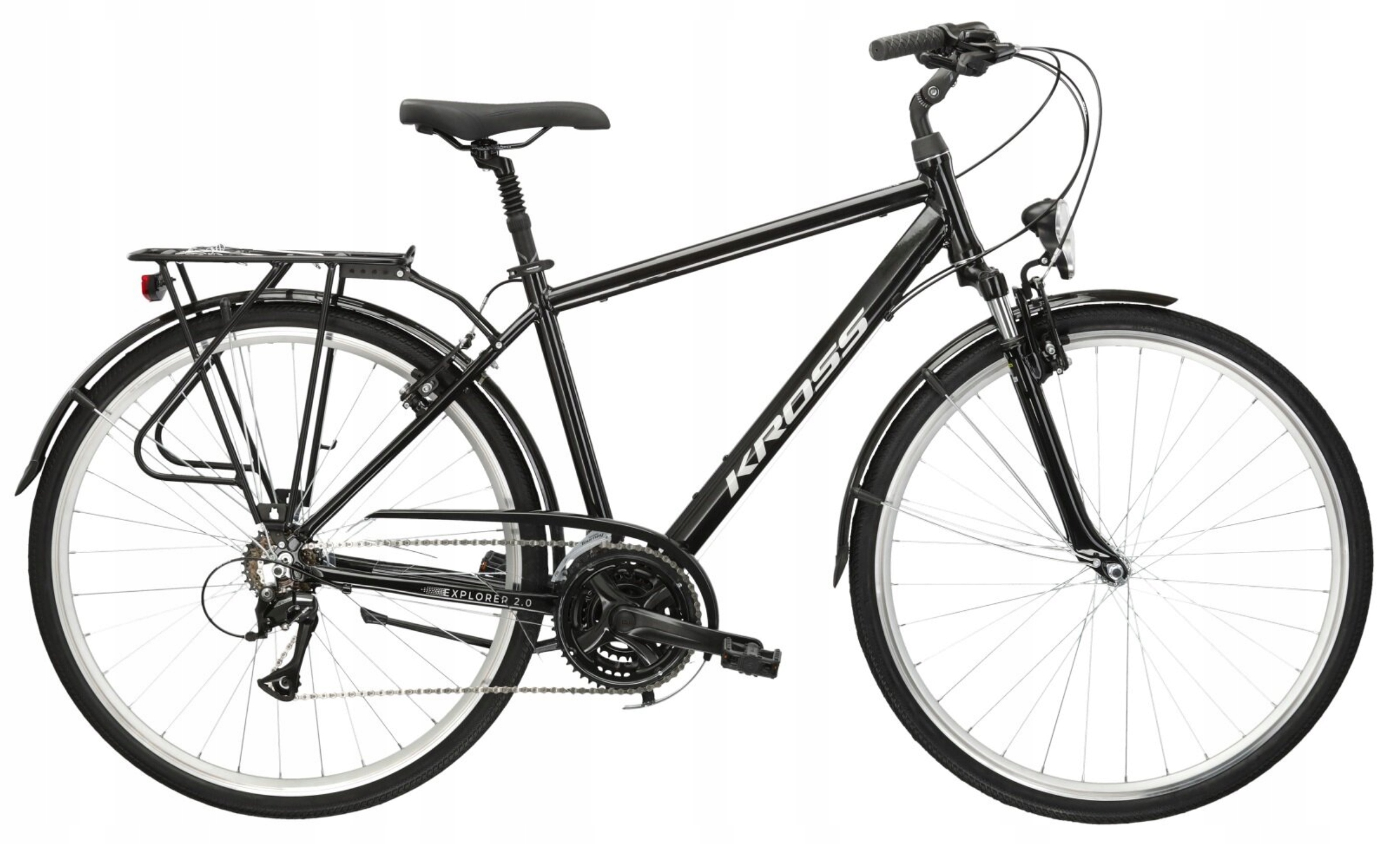 Rower trekkingowy męski Kross Explorer 2.0 rama 21 cali koło 28 " czarny