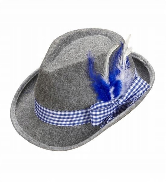 

Kapelusz Bawarski Fedora Filc Błękit Oktoberfest