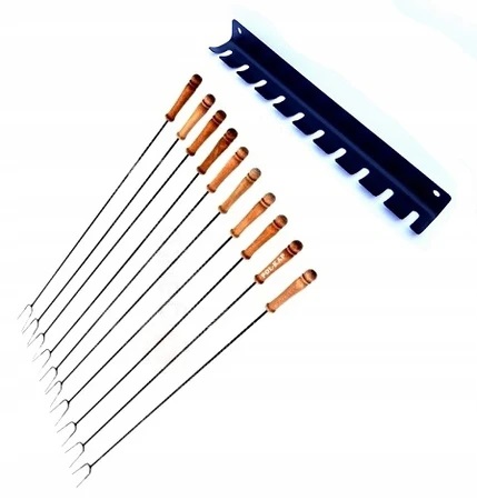 Kije widełki na kiełbasę 100cm +WIESZAK+PODPÓRKA Kod producenta W-2