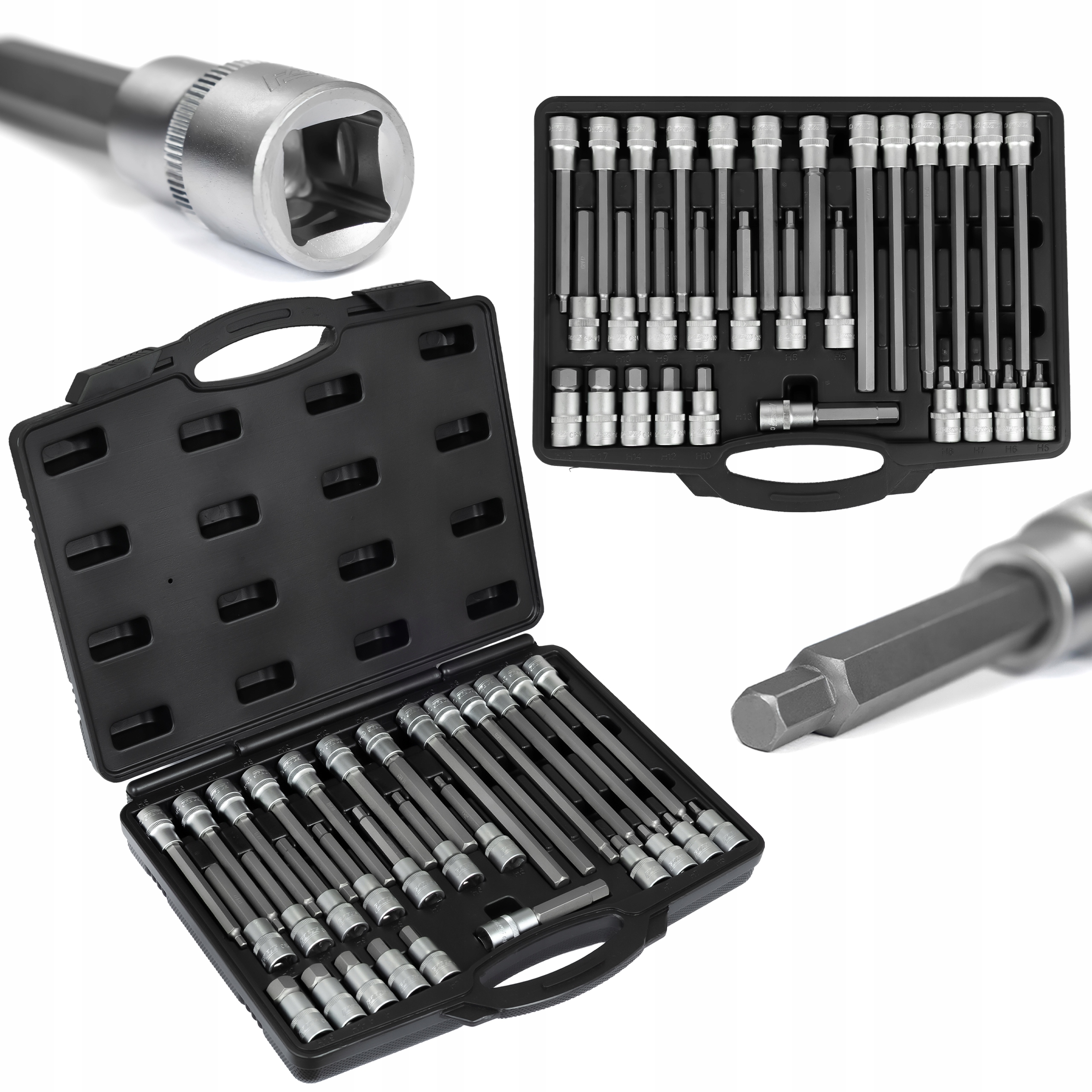 Sada dlouhých nástavců Imbus Hex 1/2 55–200 mm Třmenové klíče FR2055