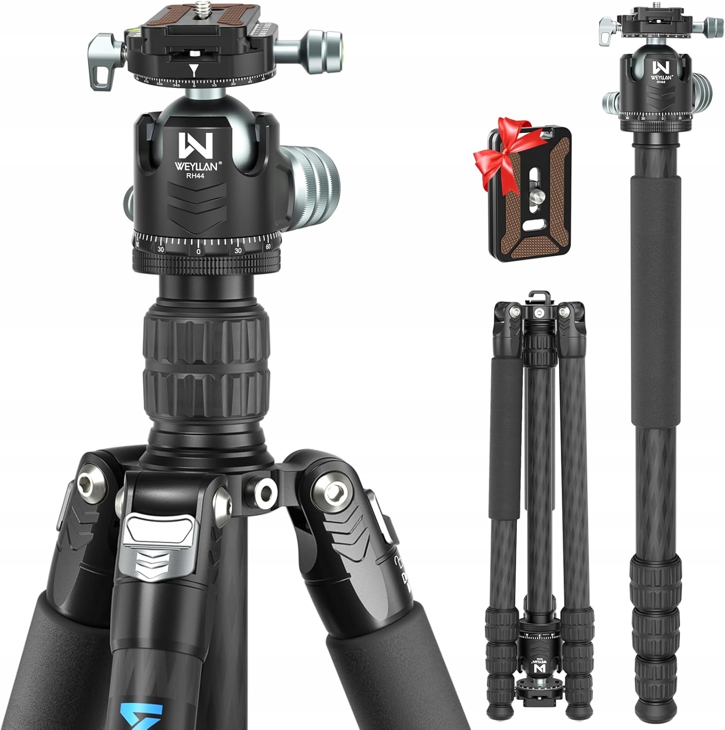 Fotografický Stativ Weyllan Tripod S Kulovou Hlavou RH44 185 CM Pro Fotoaparát
