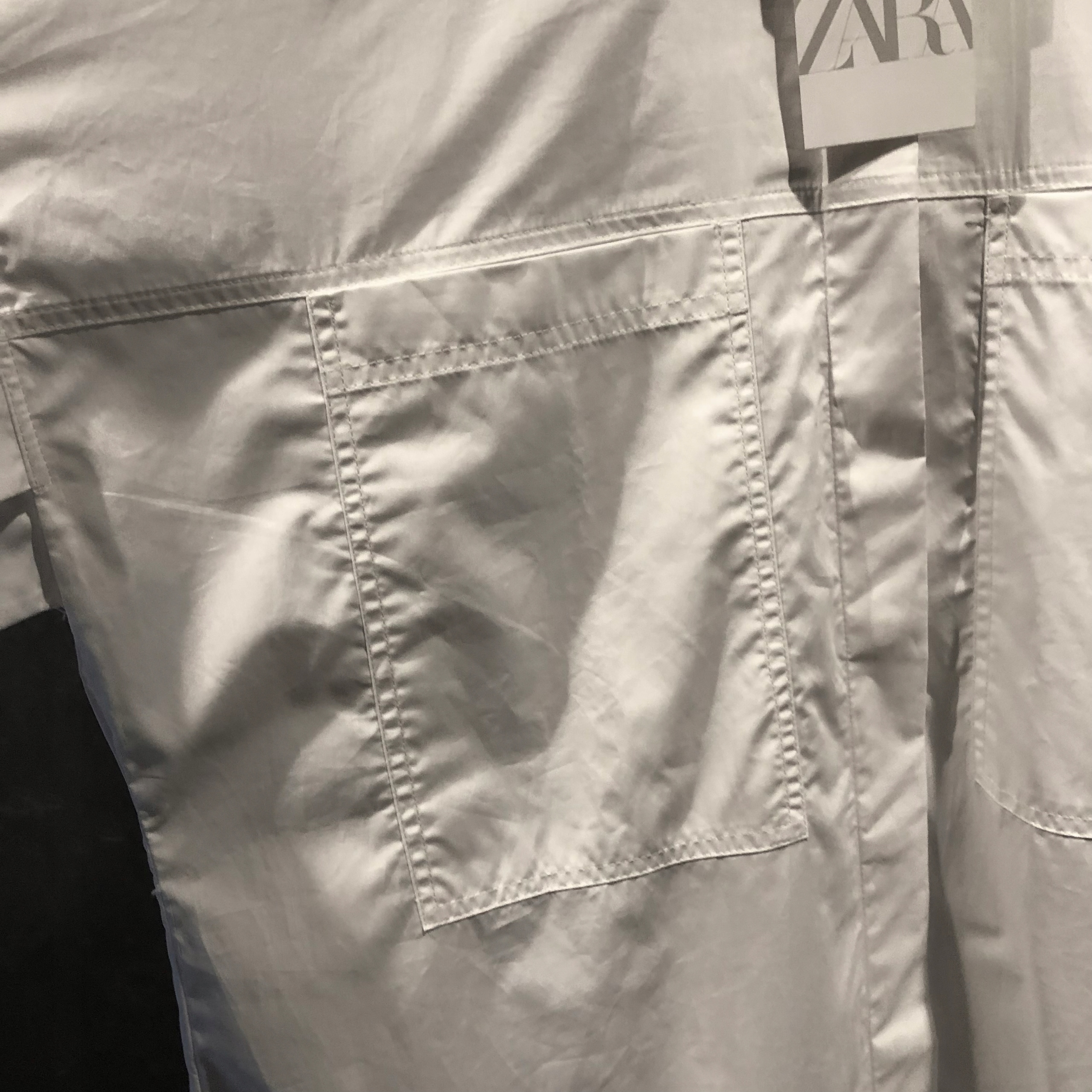 ZARA Długa Biała Koszula Tunika Sukienka S Rozmiar S