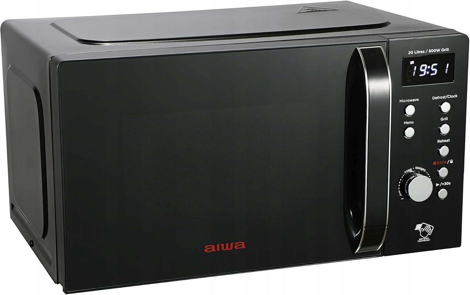 Mikrovlnná rúra Aiwa AMW-202DG/BK s grilom 20 l 700 W Časovač Rošt Rozmrazovanie