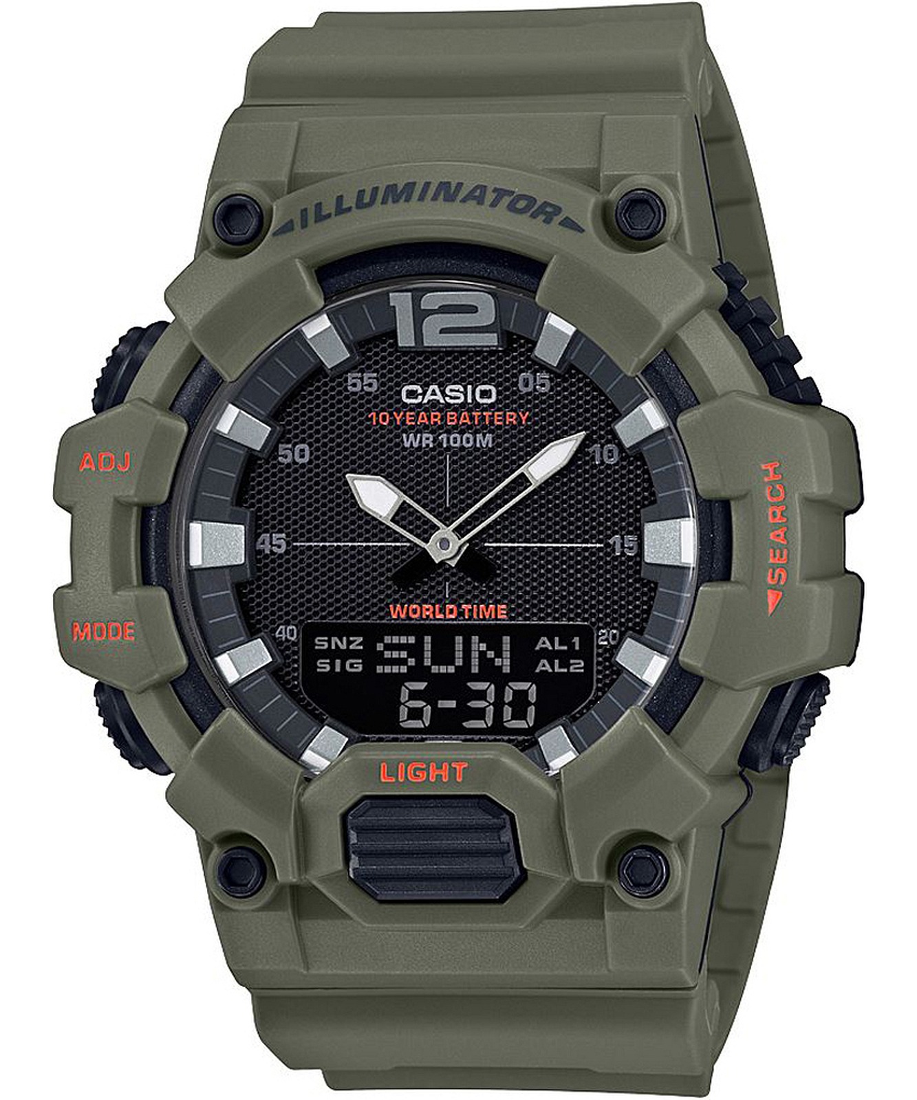 Pánské hodinky Casio Sport Olivová