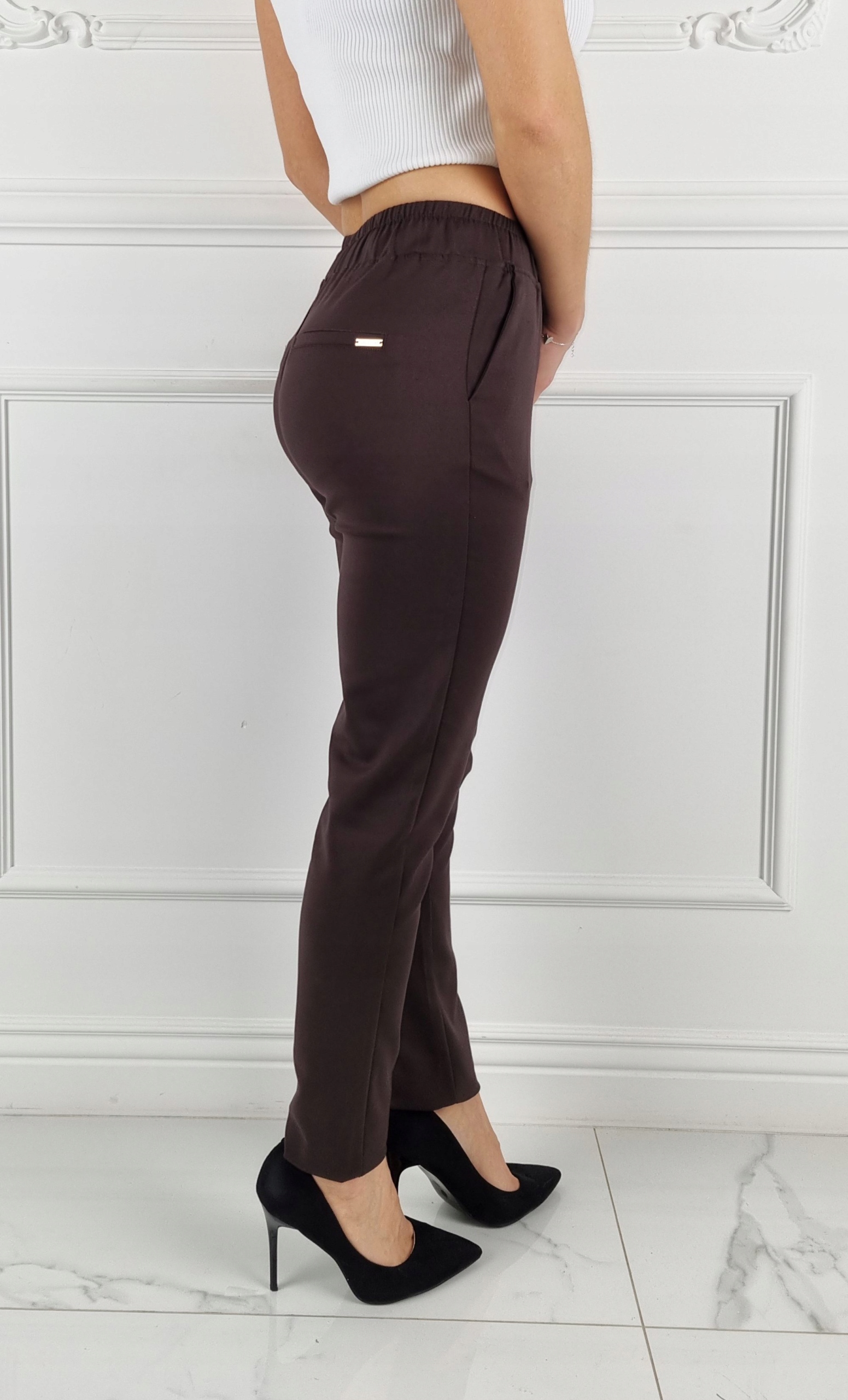 #DAMSKIE SPODNIE FREESIA - GUMKA DŁUGIE WIĄZANE # Rozmiar M