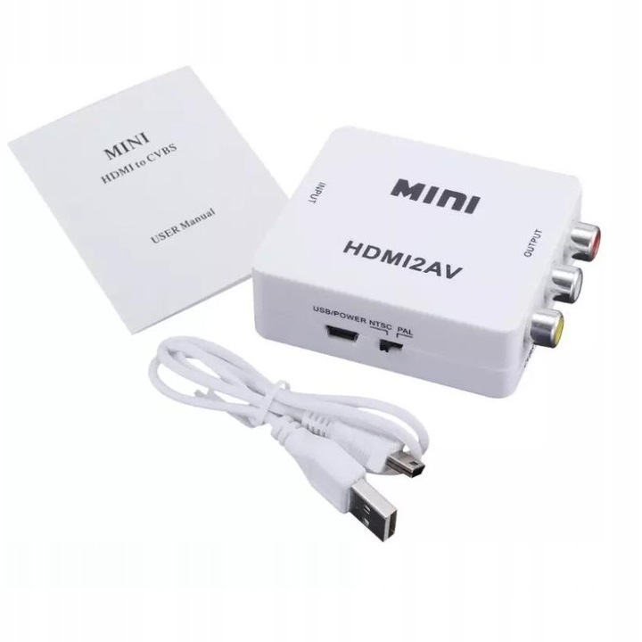 

Adapter Konwerter Hdmi Do Av Rca Cvbs Cinch 1080p
