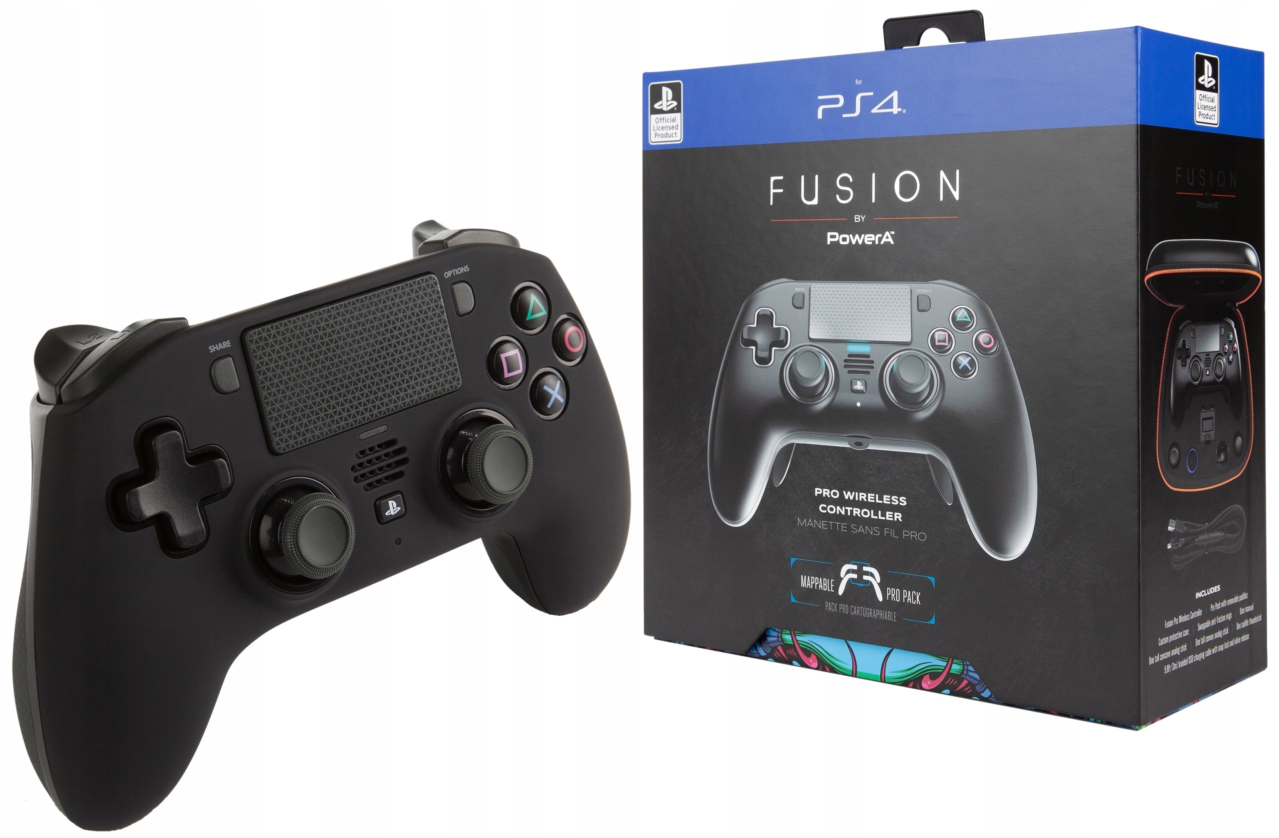 Pad bezprzewodowy, przewodowy do PS4 PowerA czarny