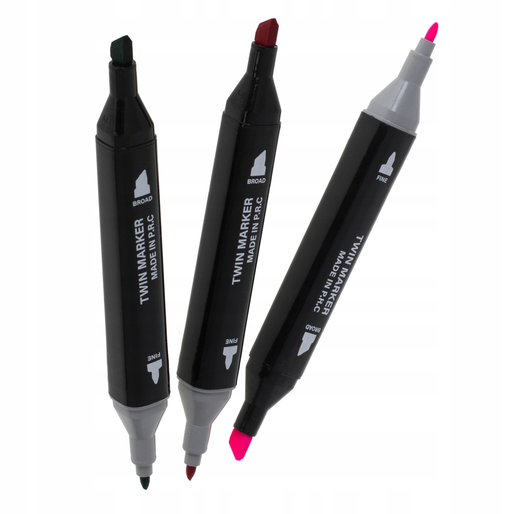 MARKERY ALKOHOLOWE PISAKI DWUSTRONNE ZAKREŚL 120sz Stan opakowania oryginalne