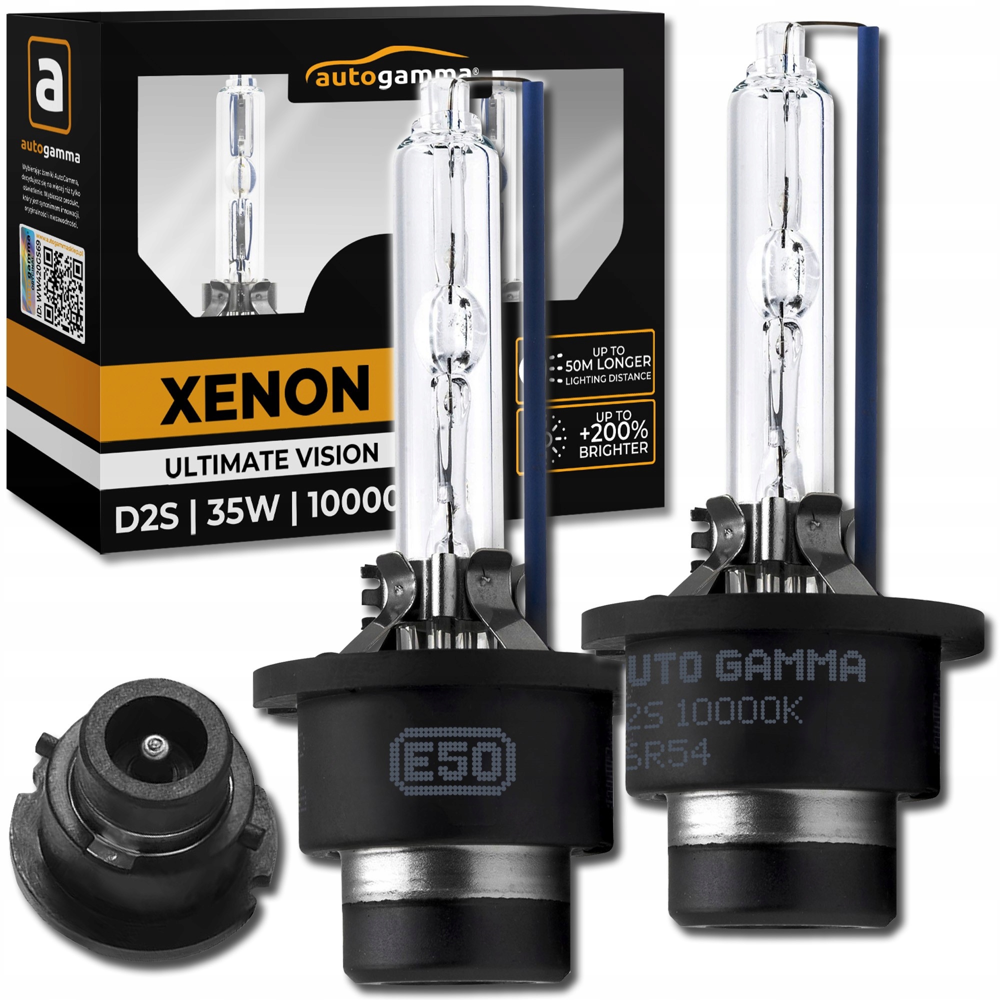 Żarniki Xenon Ksenon D2S 35W 10000K Homologacja Premium +100% Komplet