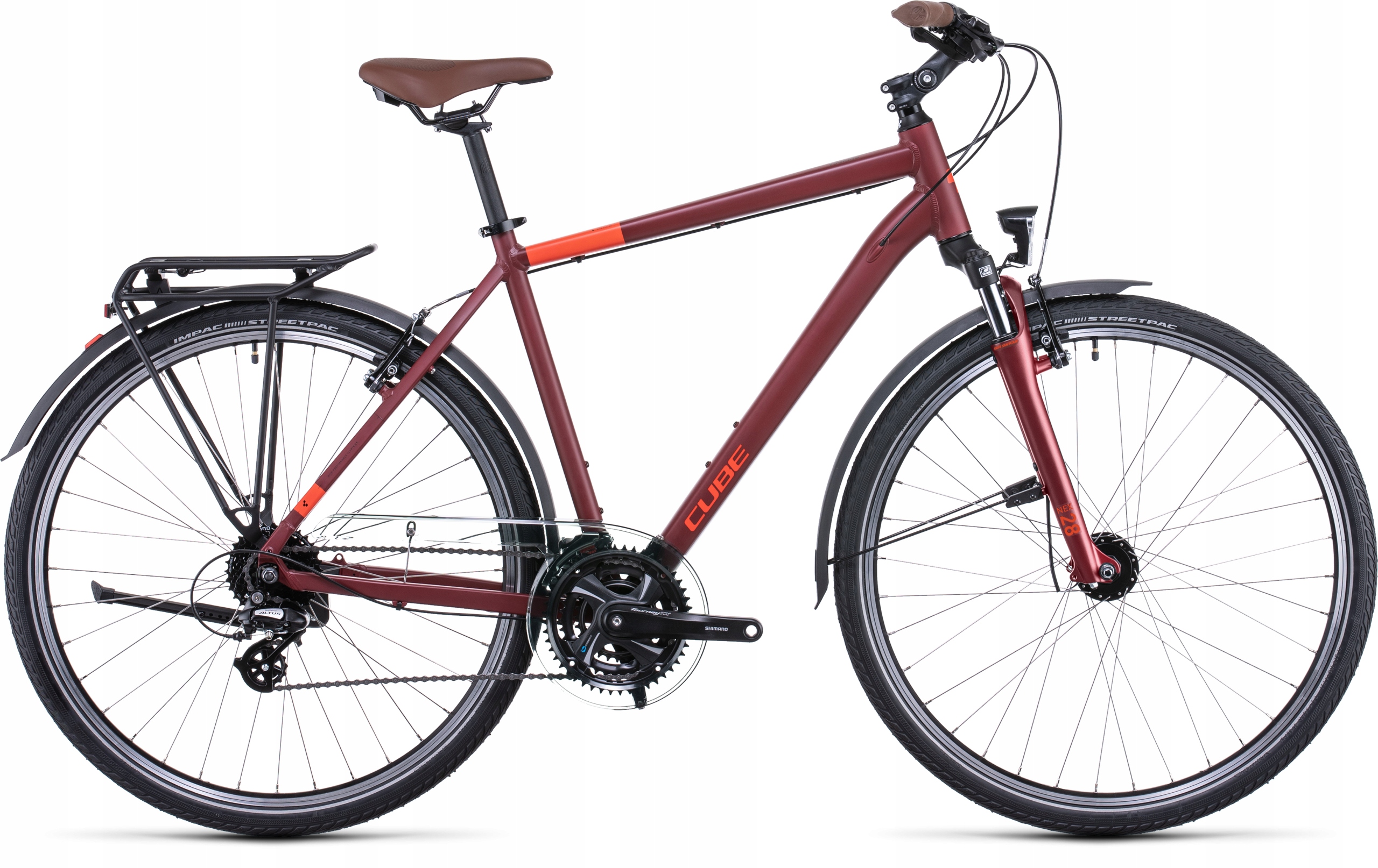 Rower Cube TOURING darkred/red rama L 58cm