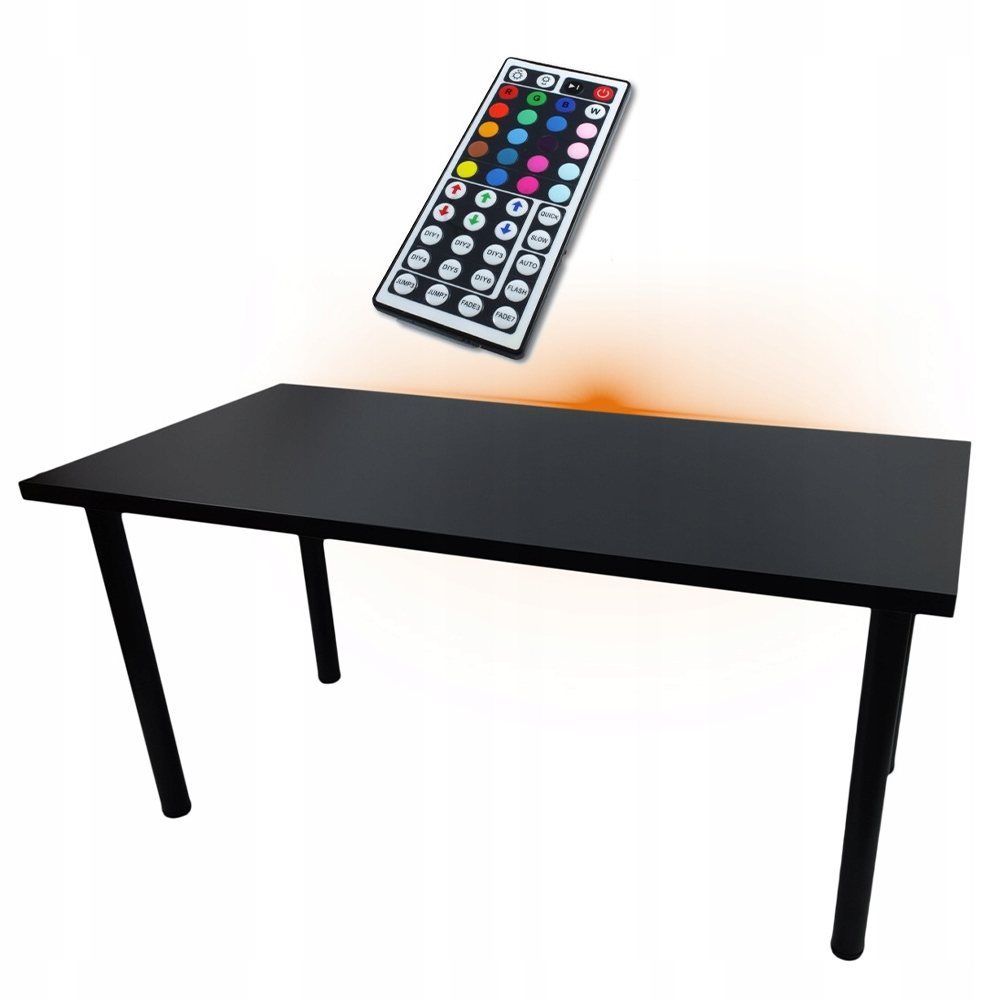 

Biurko Gamingowe Czarne 120x60x18 Led Stabilne