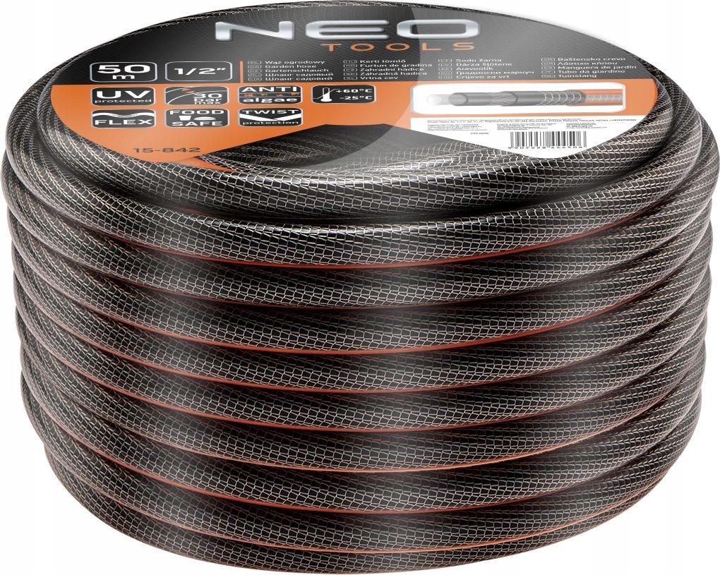Neo Wąż ogrodowy Professional 1/2" 50m 6-warstwowy (15-842)