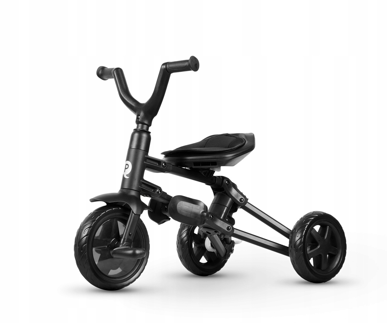 Rower Dziecięcy Trójkołowy 6w1 Qplay Wielofunkcyjny Daszek Rączka Pasy Grey