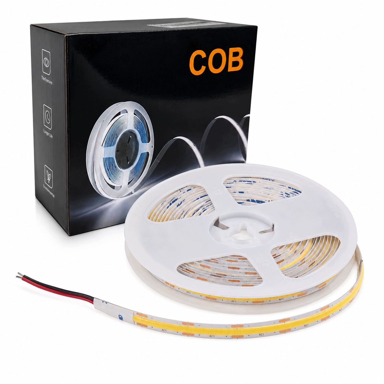 Led pásek Cob 12V Bílý 4000K Silná svítivost 5000 Lm!
