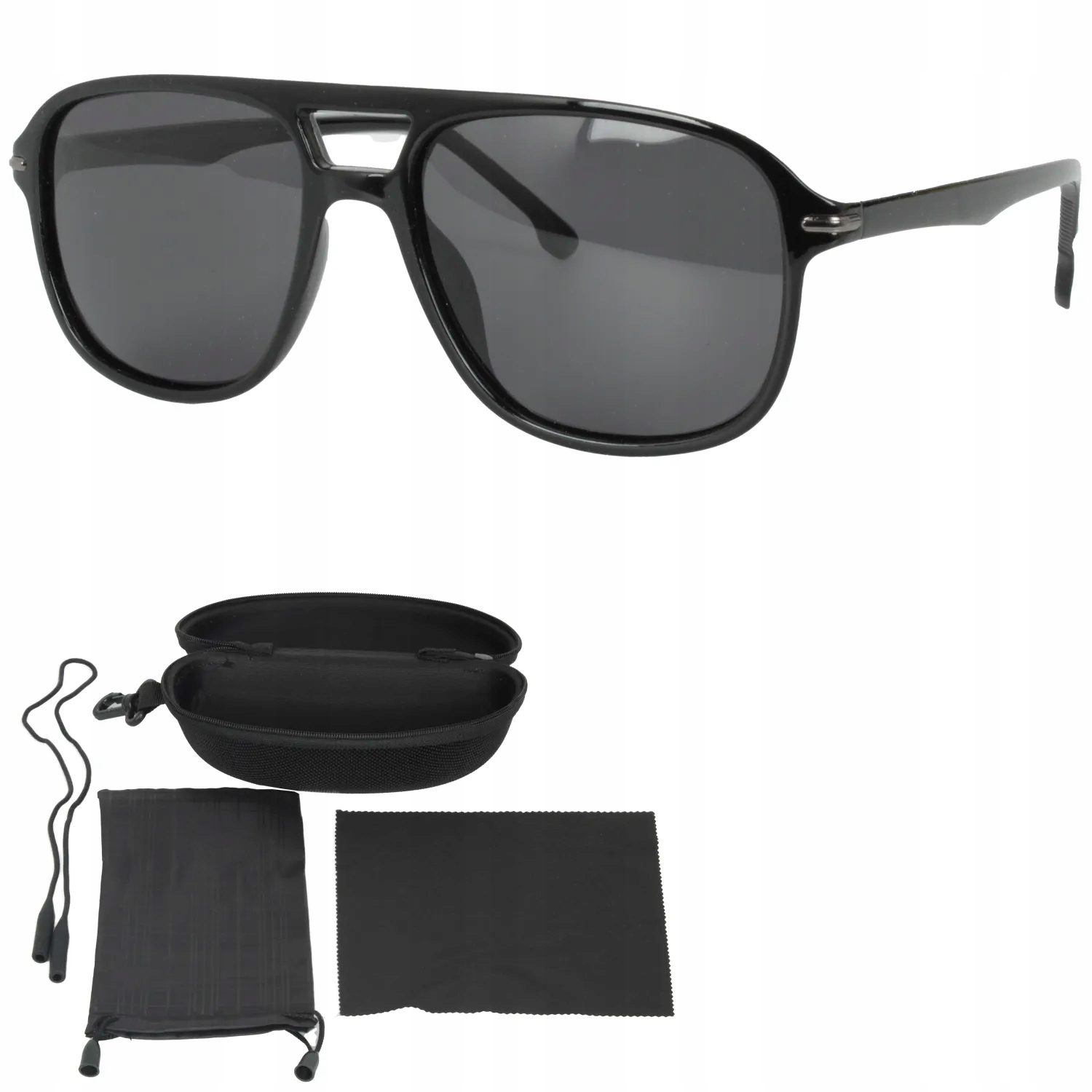 Pánské polarizační sluneční brýle černé UV400 P8128C3