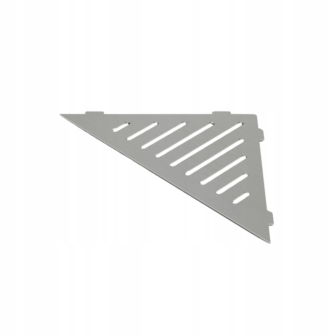 Rohová Sprchová Polička Trojúhelníková Stříbrná Kartáčovaná Z Nerezové Oceli