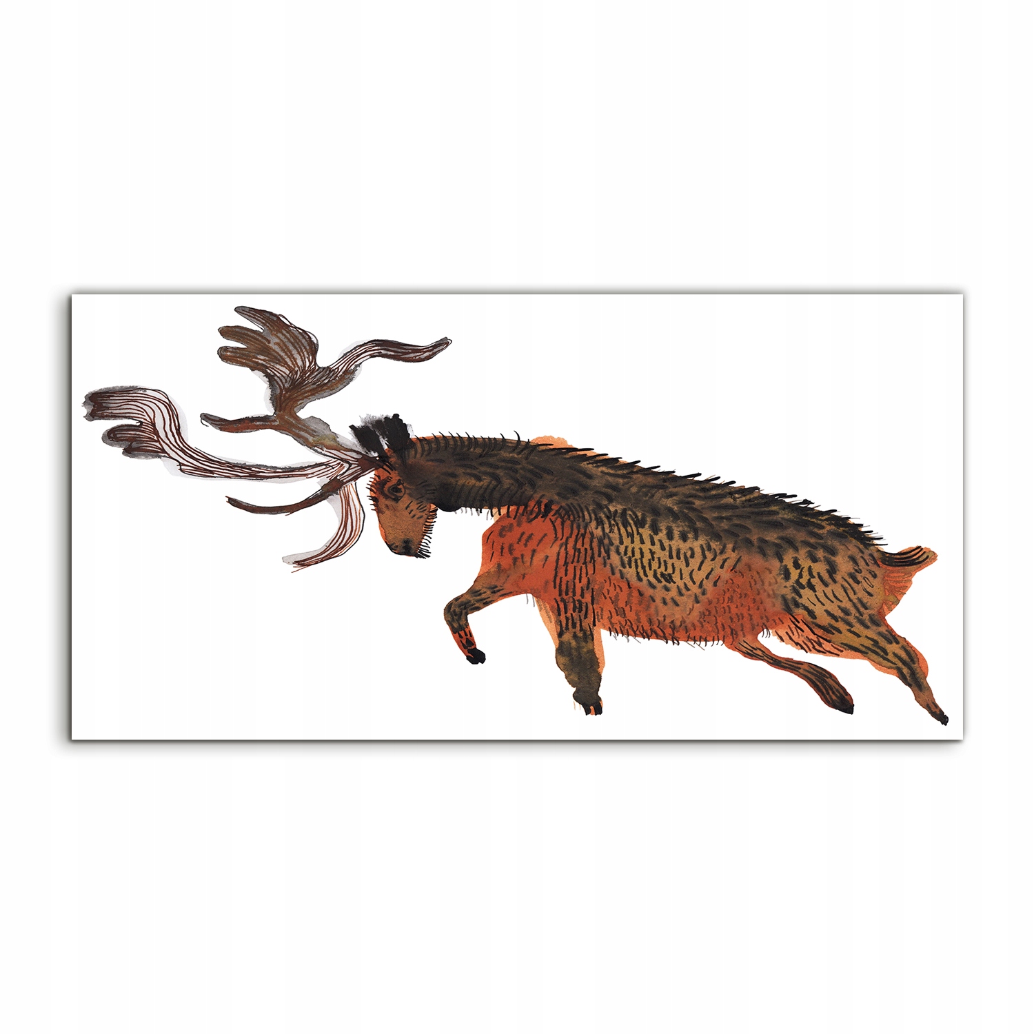 Fotoobraz 120x60 s grafikou Jeleň Zviera Akvarely