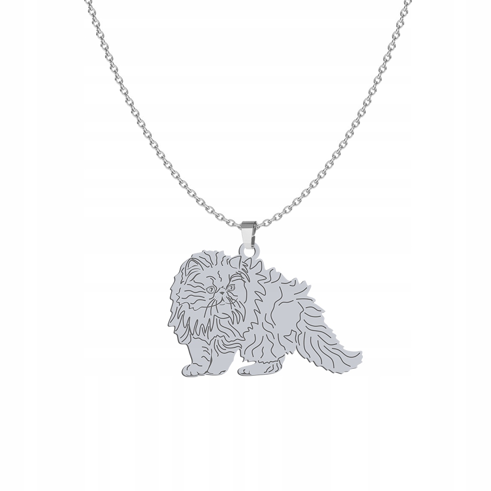 Stříbrný náhrdelník s perskou kočkou 925 Dárek Žena Šperky Gravírování