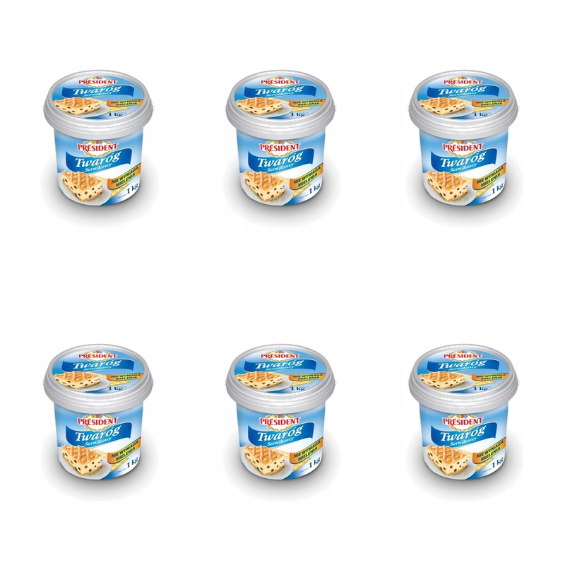 Twaróg Sernikowy President 1KG Wiaderko X6