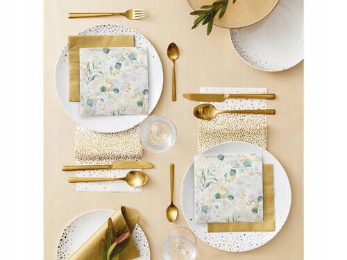 SERWETKI PAPIEROWE EUKALIPTUS 33X33 CM 20 SZT ŚLUB KOMUNIA IHS CHRZEST Kolor wielokolorowy