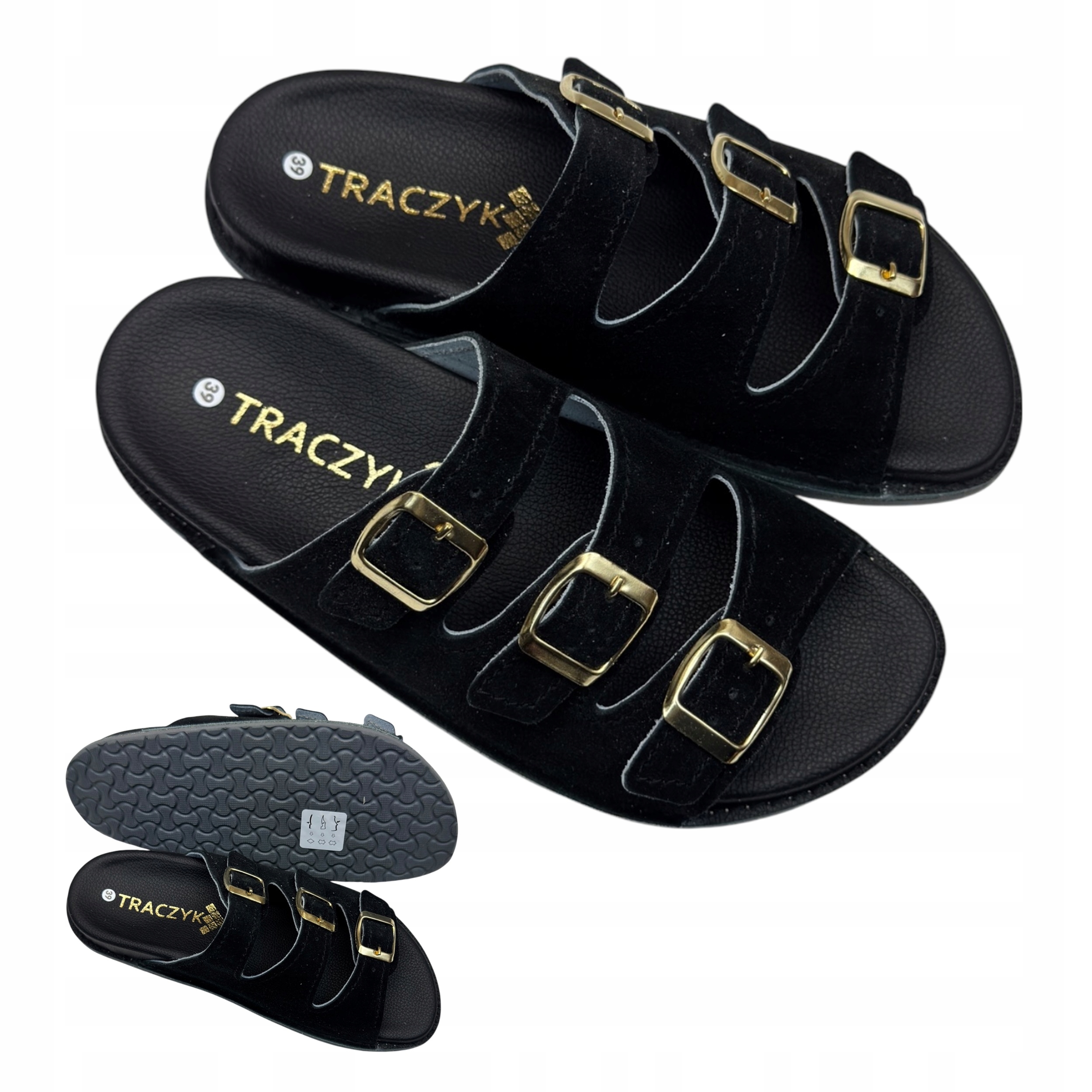 Kožené Nazouváky Traczyk Ortopedické Anatomické Černé Profilované vel.41