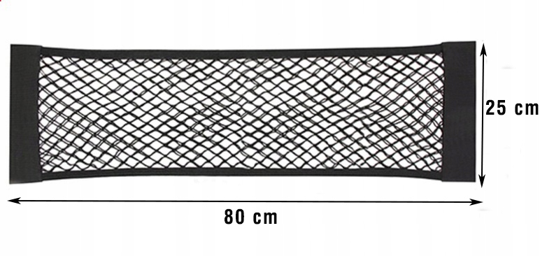 

Siatka do bagażnika auta organizer na rzep 80x25cm