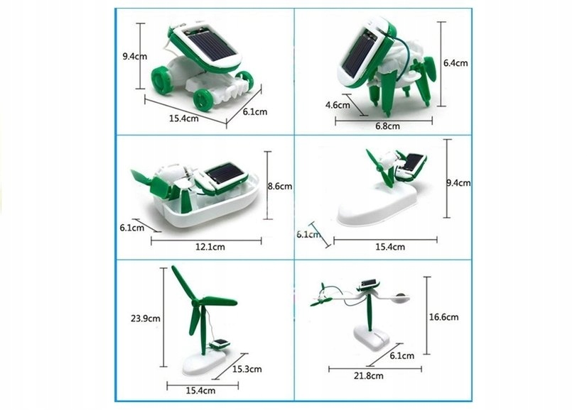Edukacyjny Zestaw Robot Solarny 6 w 1 Głębokość produktu 5 cm