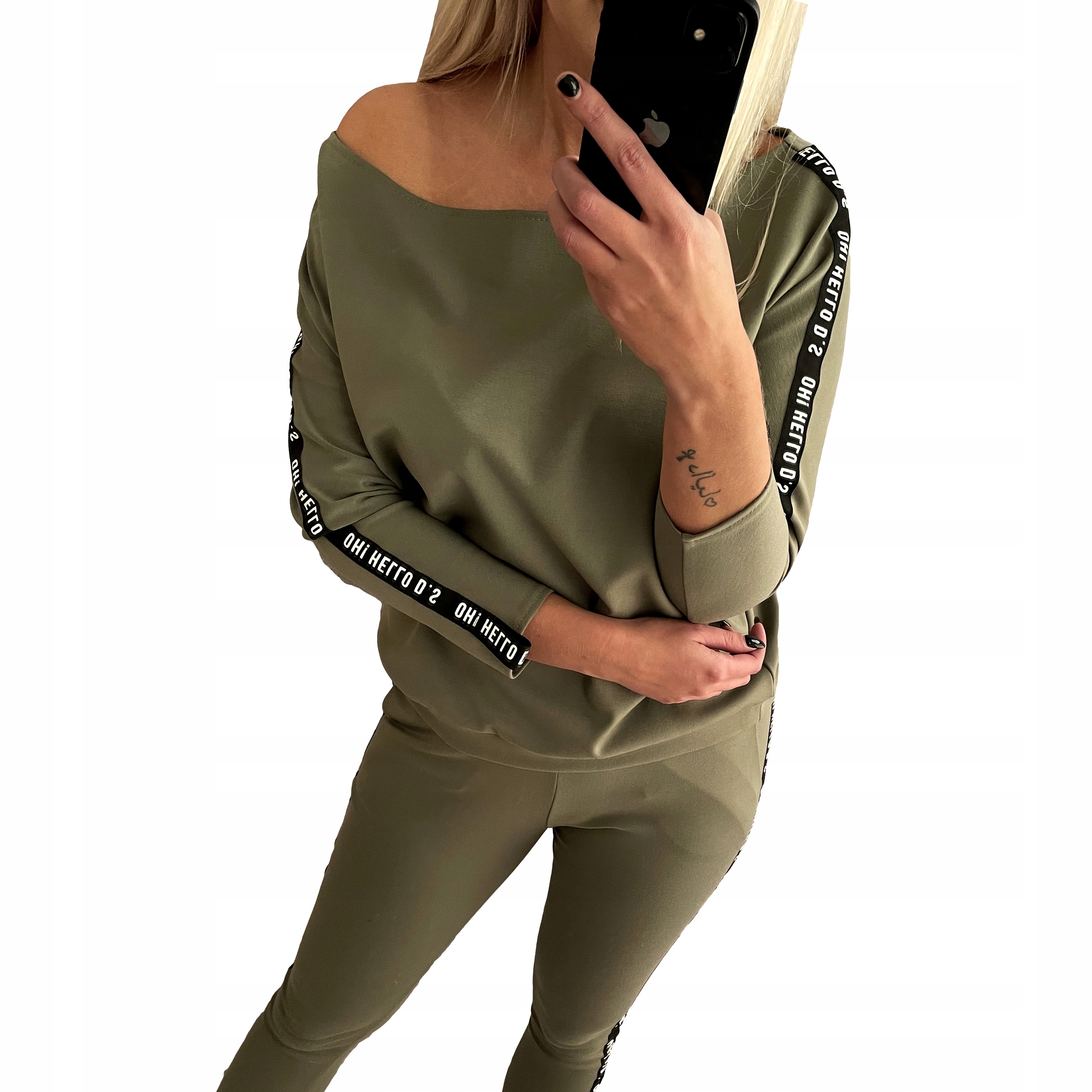 Z149 Komplet Teplákovka Lemovačka Lampas Khaki vel. 38