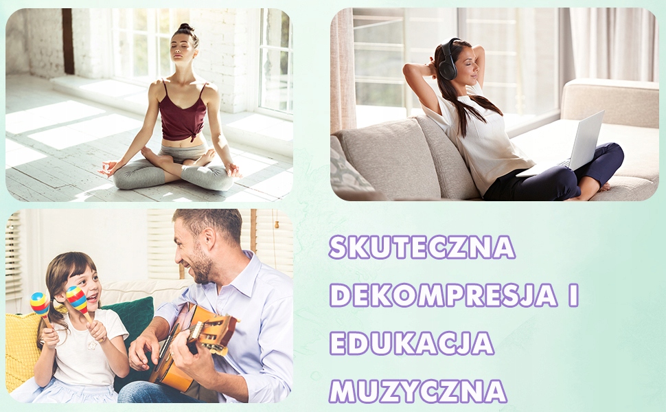 BĘBEN JĘZYKOWY INSTRUMENT RELAKSUJĄCY PERKUSJA + MŁOTEK DO MEDYTACJI FIOLET Kolor niebieski