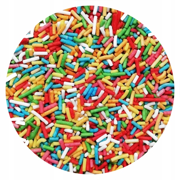 Posypka cukrowa PAŁECZKI KOLOROWE na tort 50g