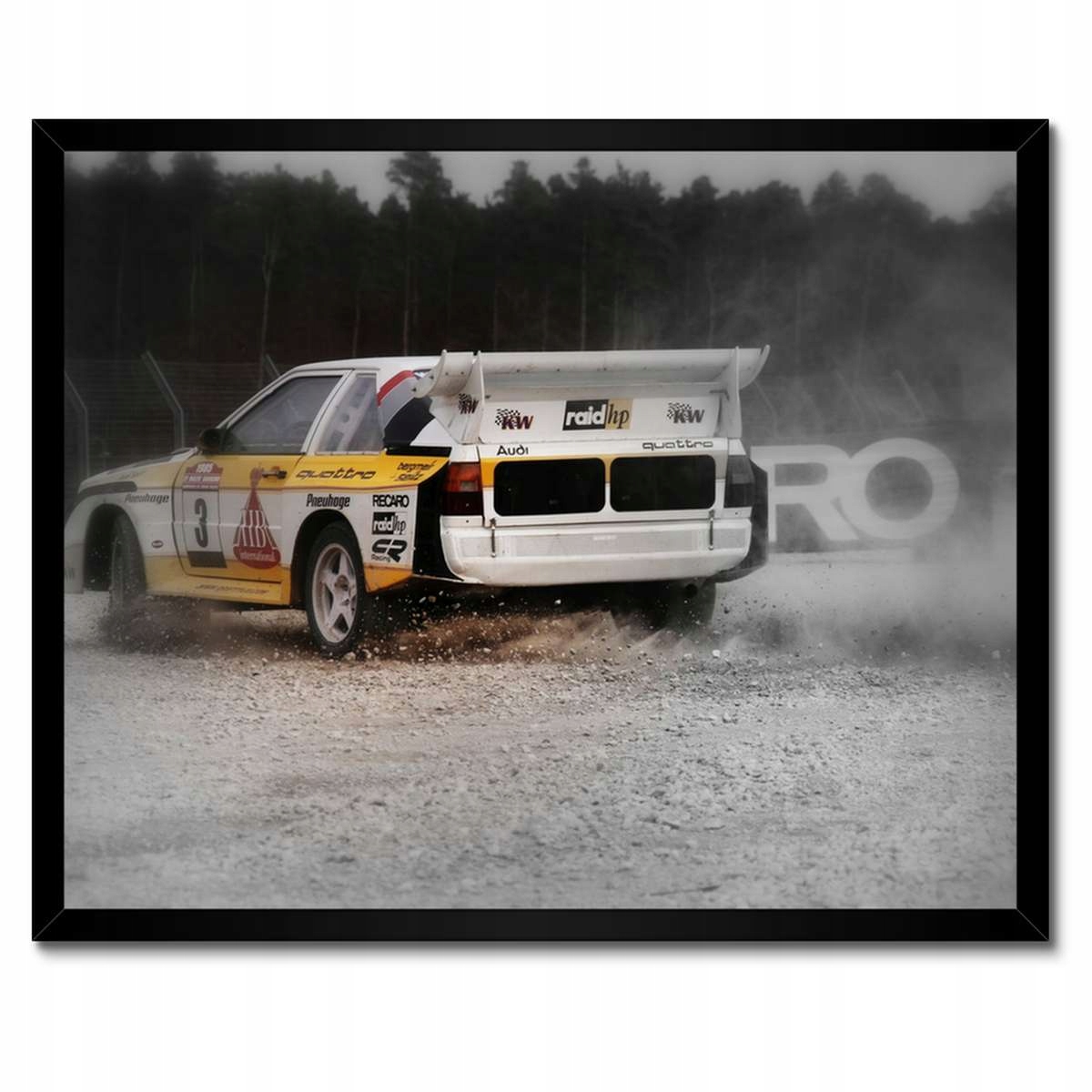 Plakáty v rámu 50x40 Audi Quattro Drift Kurz