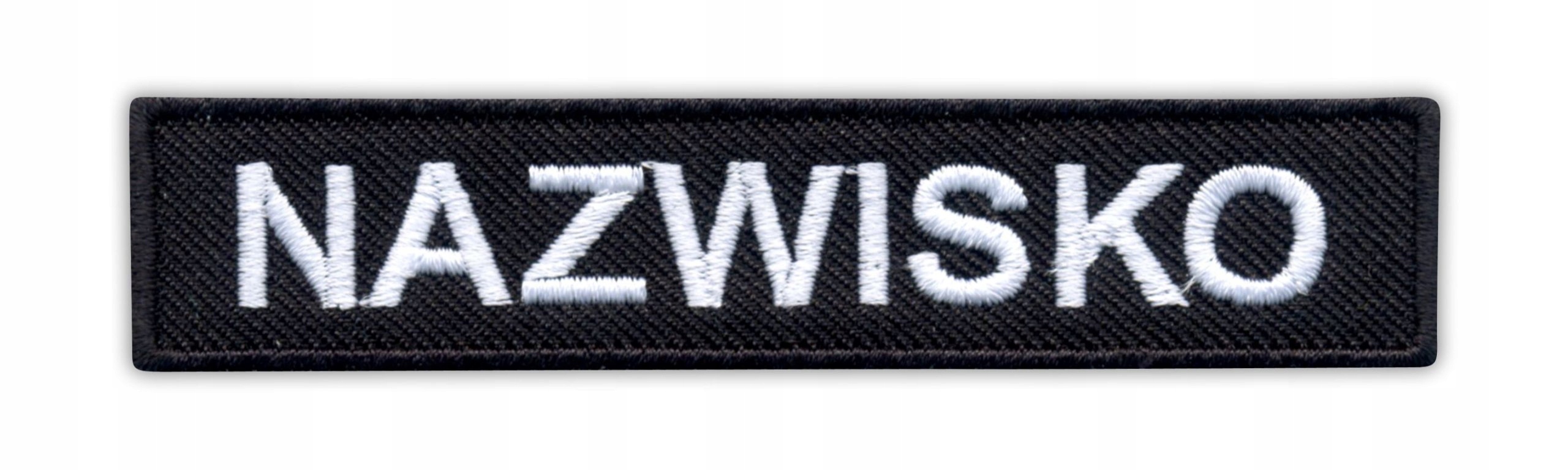 Naszywka z Twoim tekstem 10 cm x 2,2 cm HAFT imię