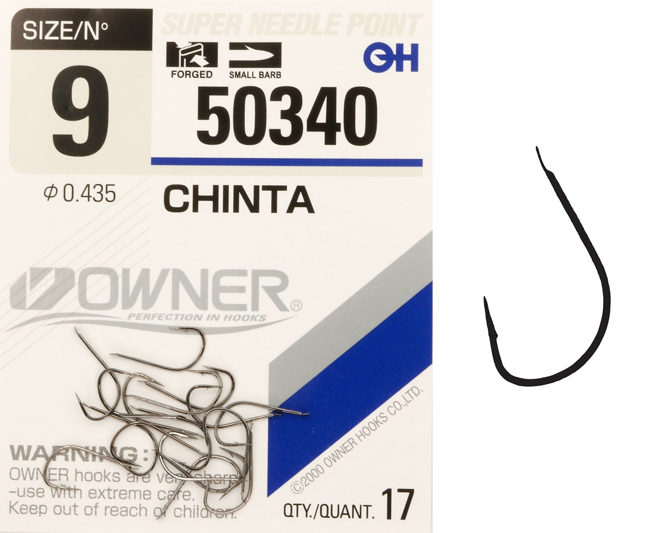 

Haczyki z łopatką Owner Chinta czarny nikiel r. 9