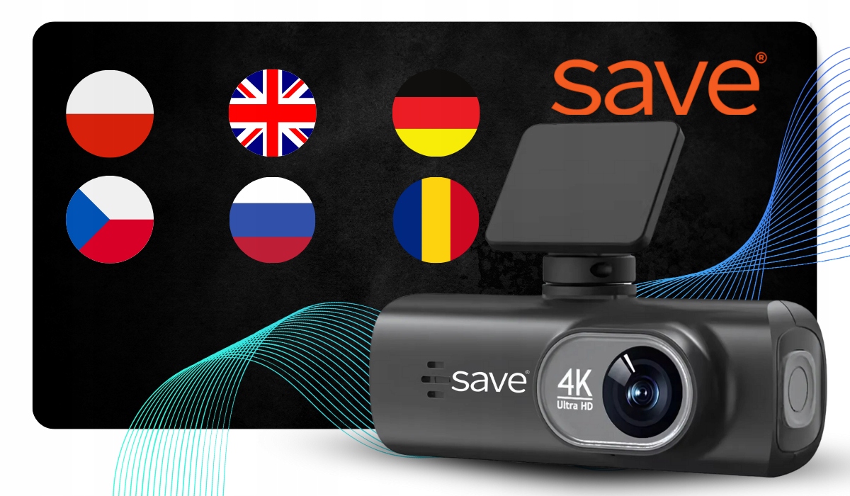 KAMERA SAMOCHODOWA WIDEOREJESTRATOR KAMERA COFANIA WIDEO REJESTRATOR 4K PL Waga produktu z opakowaniem jednostkowym 0.28 kg