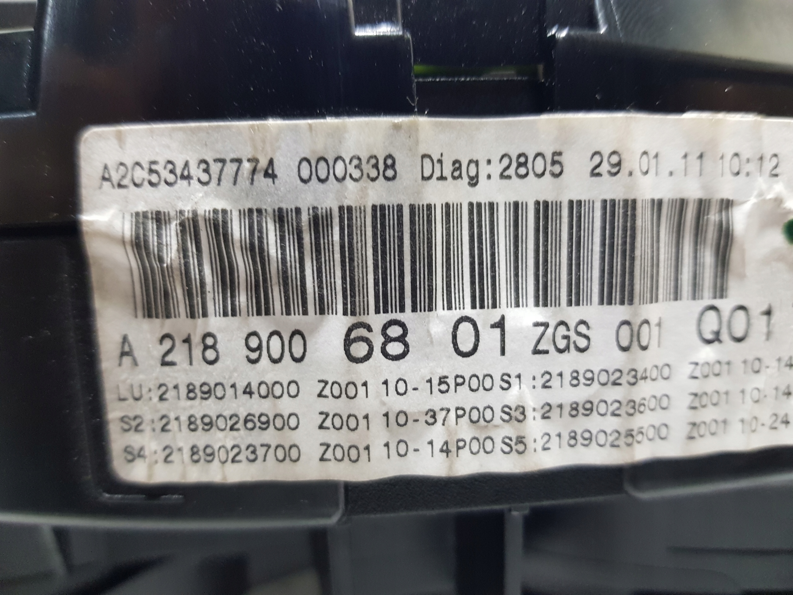 dials MERCEDES CLS W218 UK CDI 2189006801