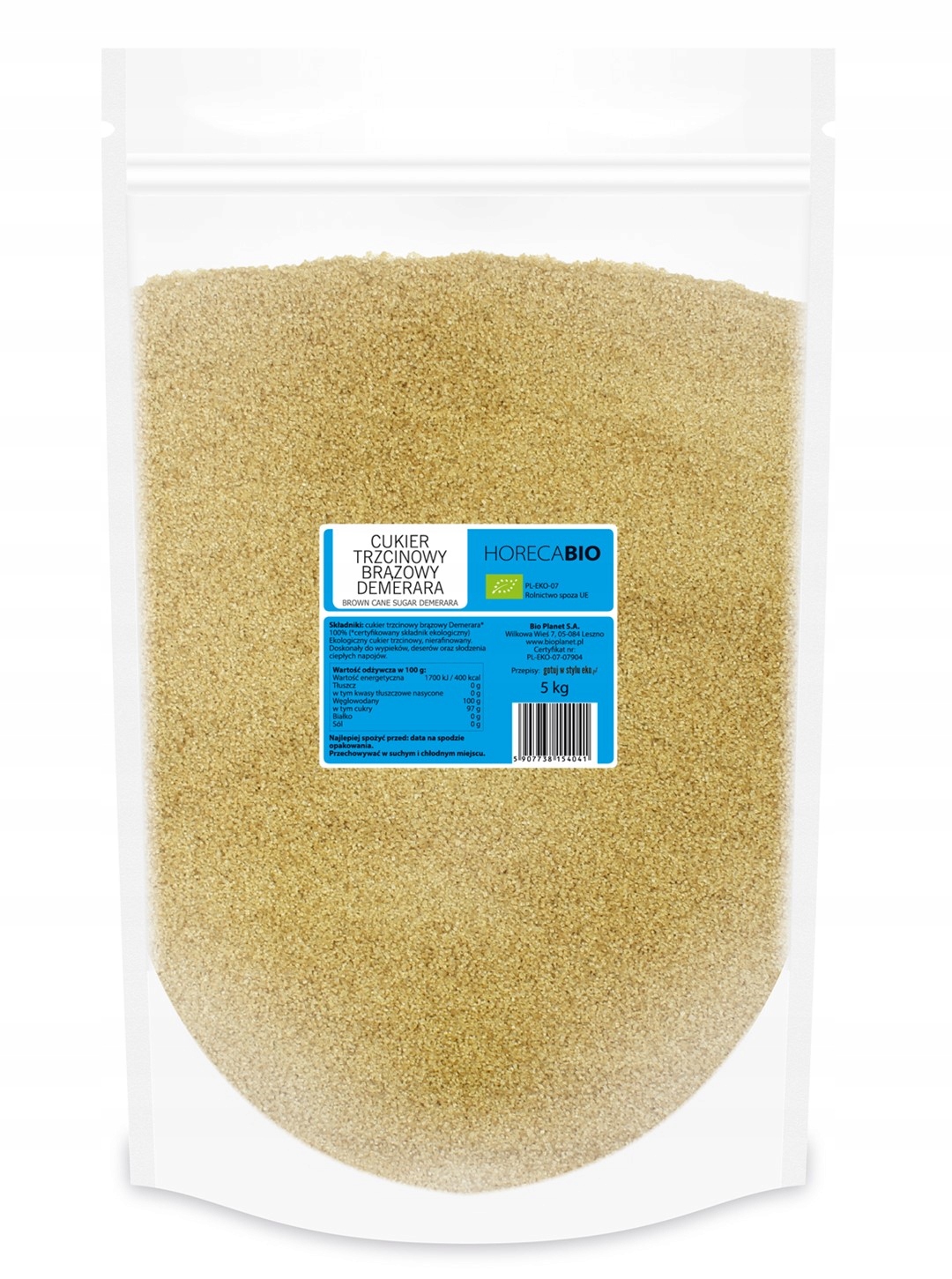 3x Cukier Trzcinowy Demerara Bio 5 kg Horeca (bio Planet)
