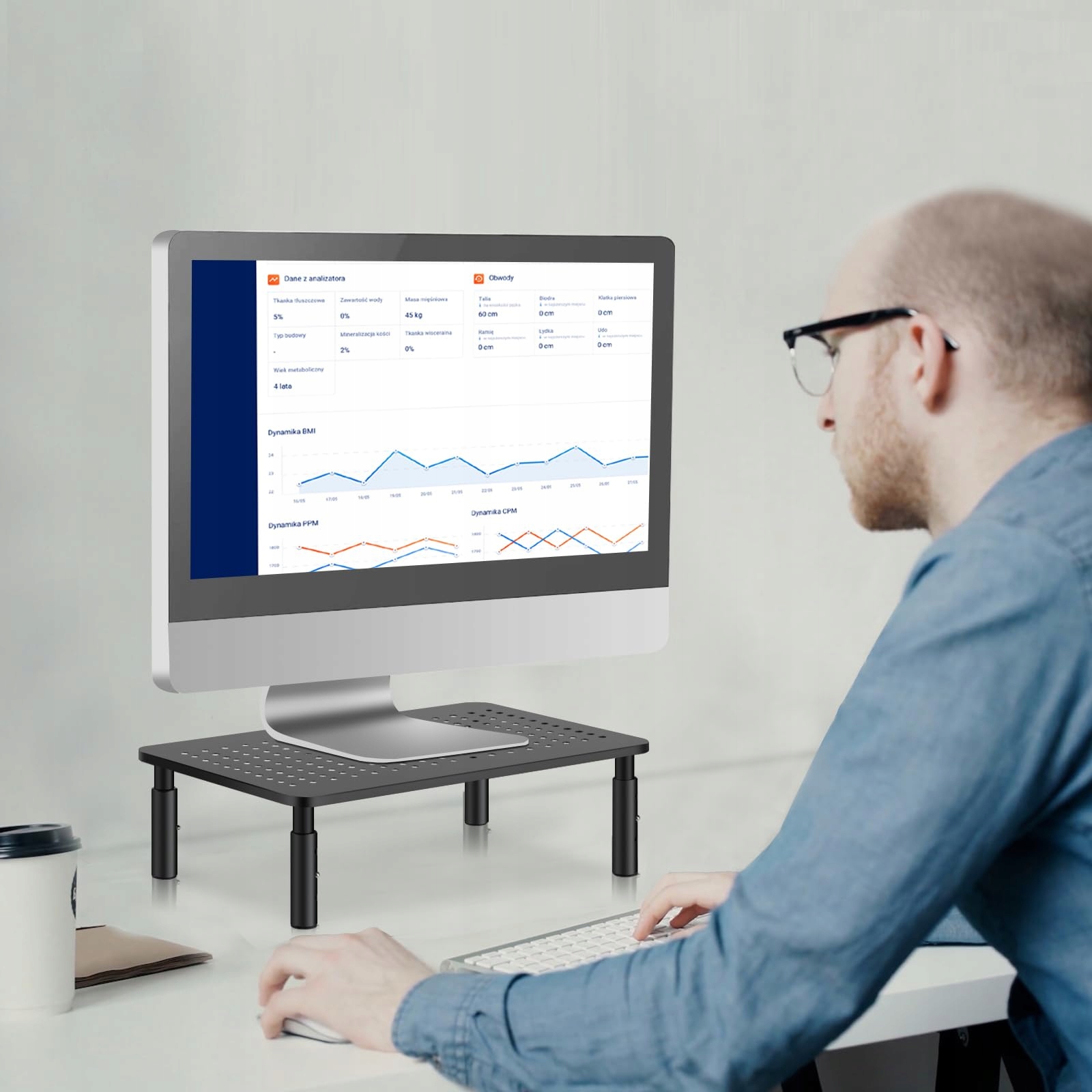 BRACWISER Uniwersalna Podstawka Pod Monitor Regulowana Wysokość Do Laptopa — miniatura 6