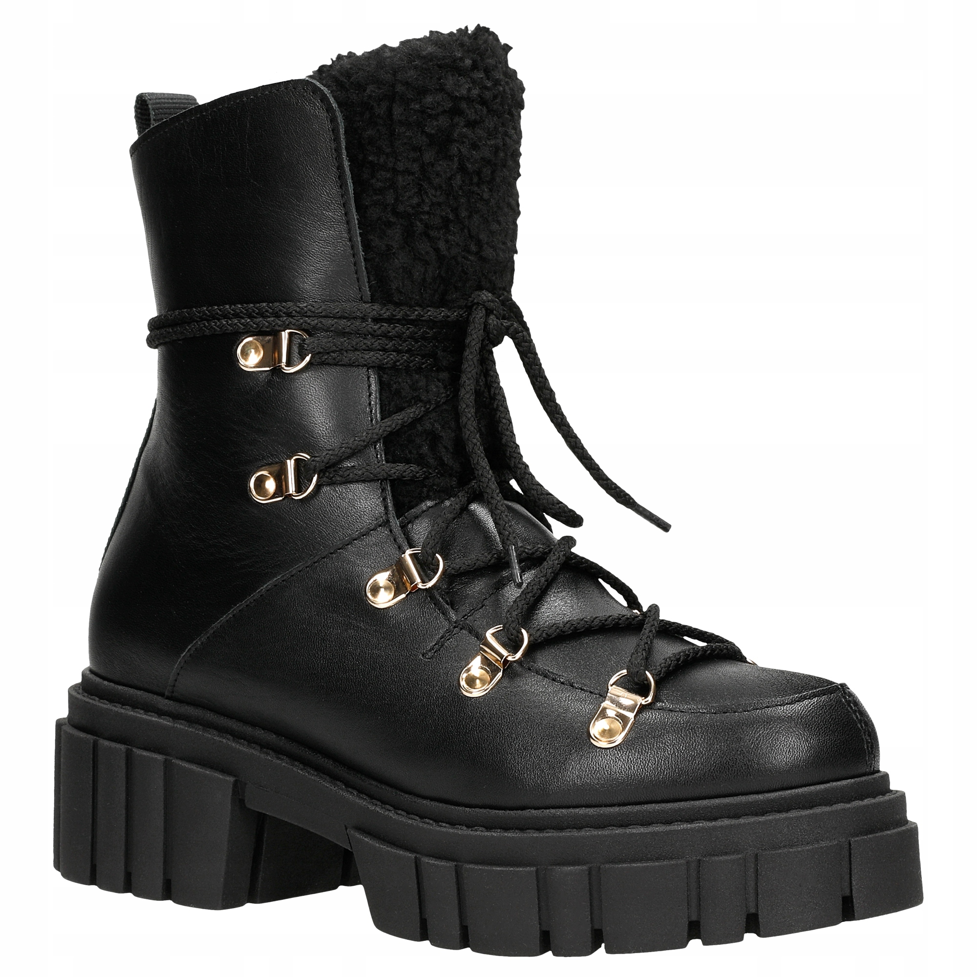 Dámské zateplené boty Sněhule s kožíškem Relax černé vel. 38