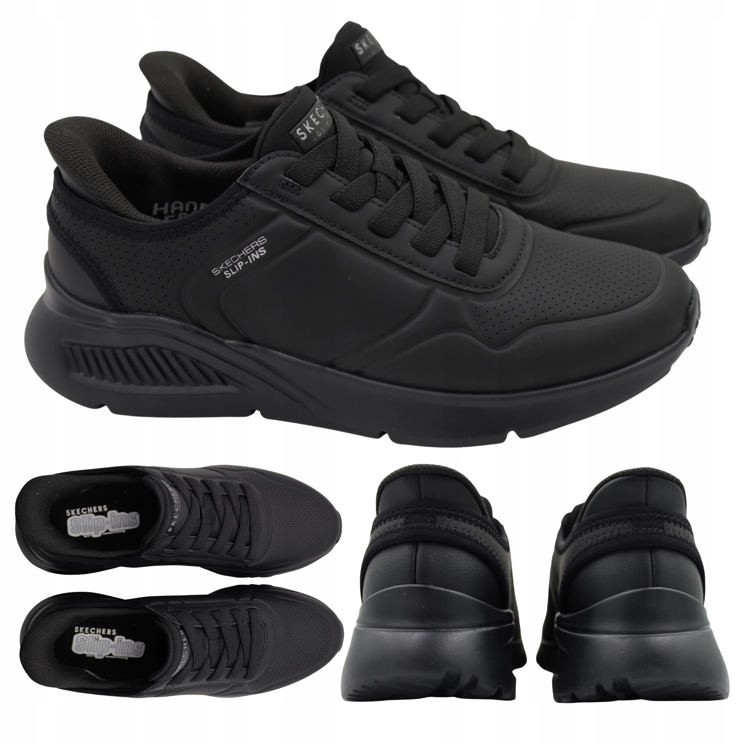 Pánské Sportovní Boty Skechers Černé Pohodlné Nazouvací 183125/BBK vel. 42,5