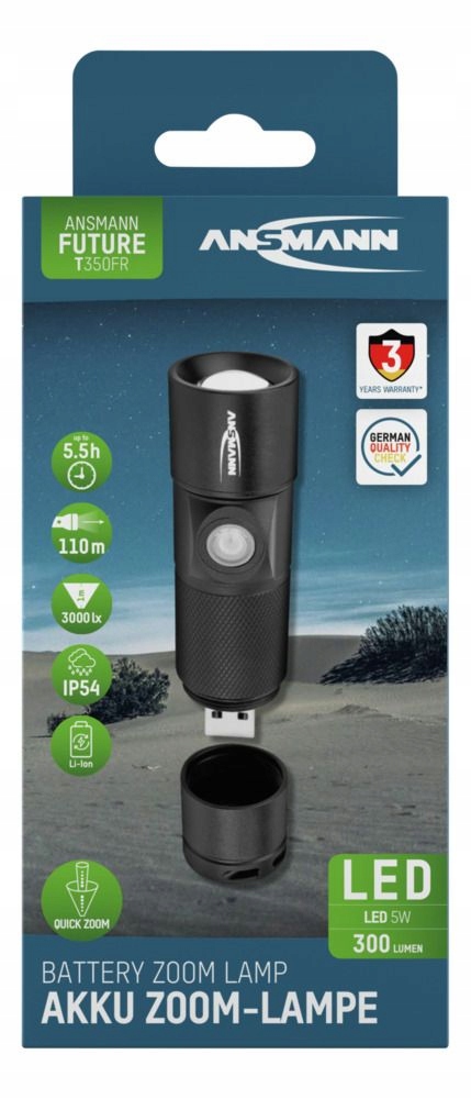 Ansmann Led svítilna Future T350FR USB300 lm aku