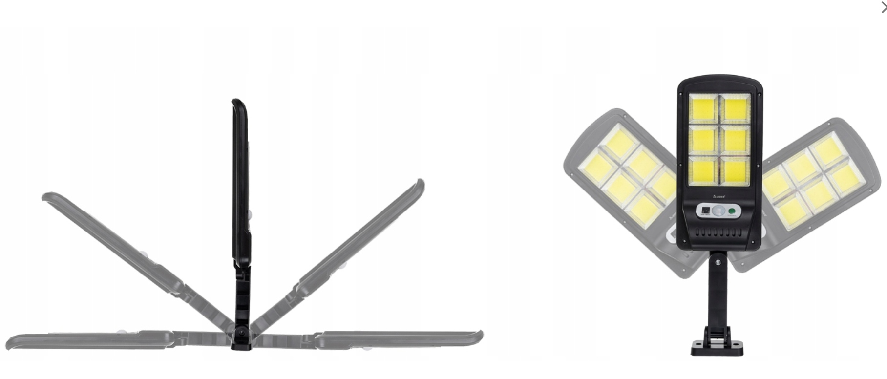 MOCNA LAMPA SOLARNA LED CZUJNIK RUCHU ZMIERZCH Moc lampy 36 W