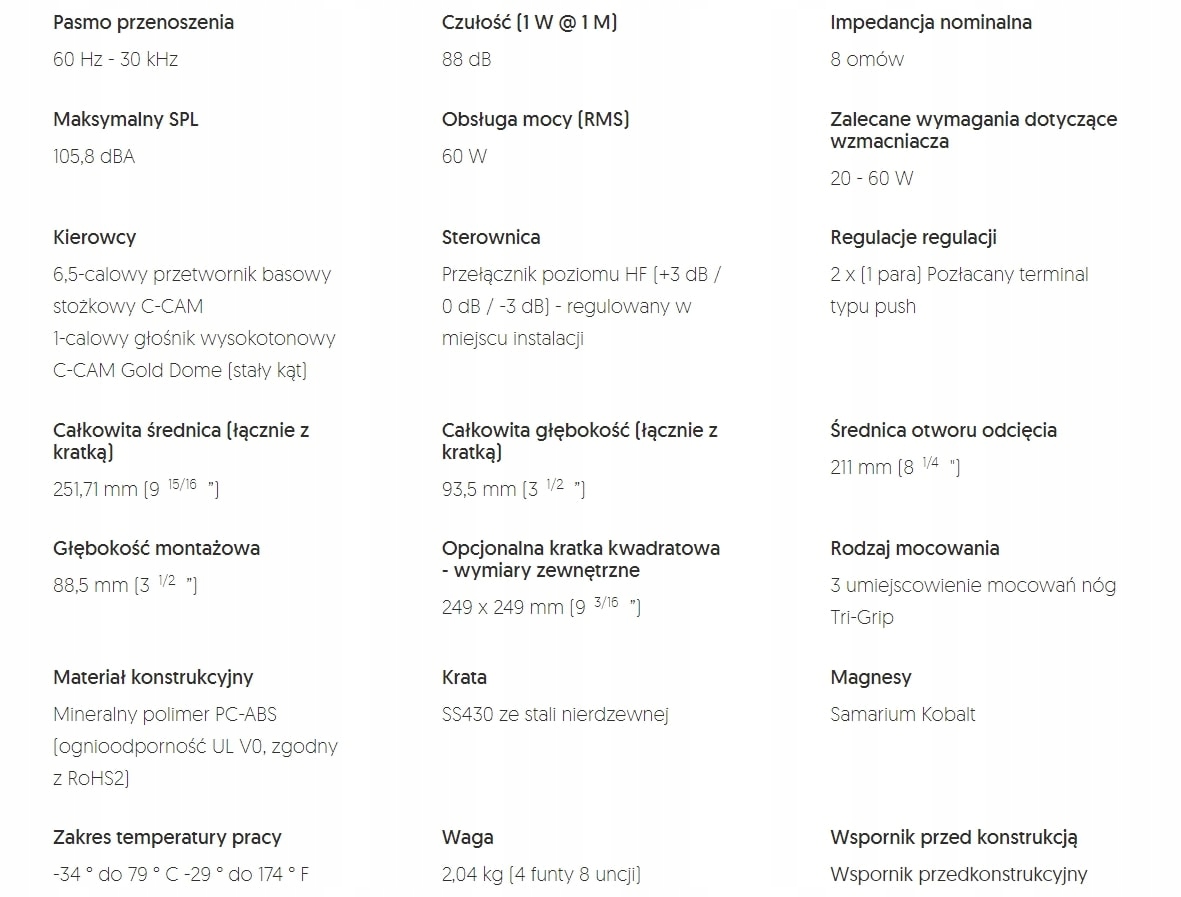 Głośnik zewnętrzny Monitor Audio AWC265 Model AWC265