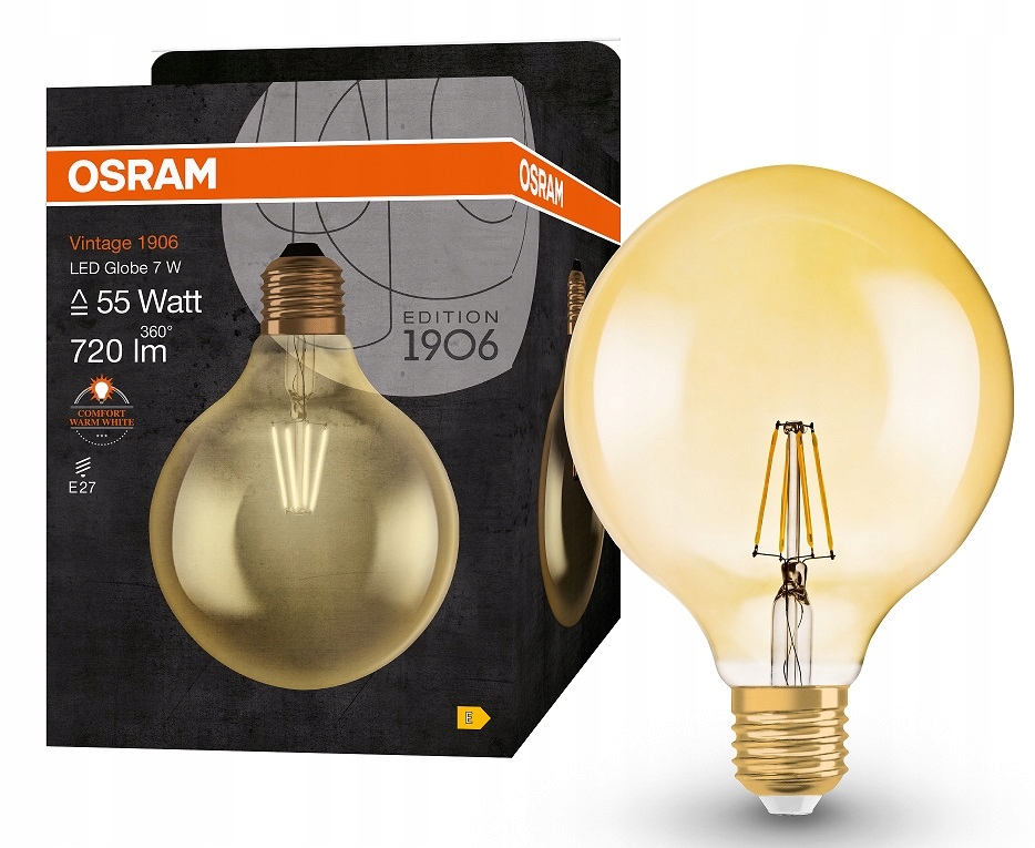 

Osram kula Led Vintage Globe 6.5W 55W 2400K E27