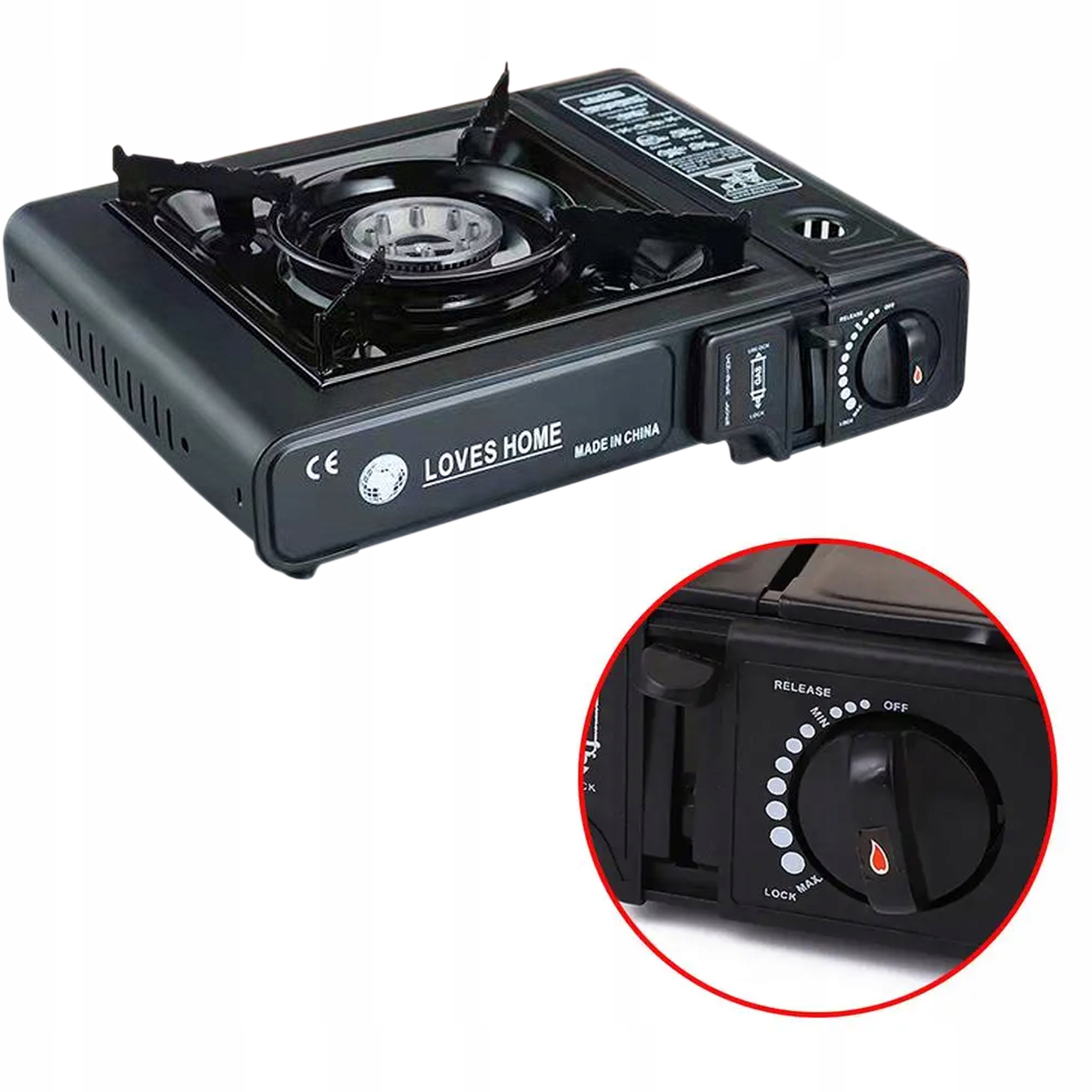 KUCHENKA TURYSTYCZNA GAZOWA POLOWA PRZENOŚNA NA KARTUSZE Model LOVES HOME 0055