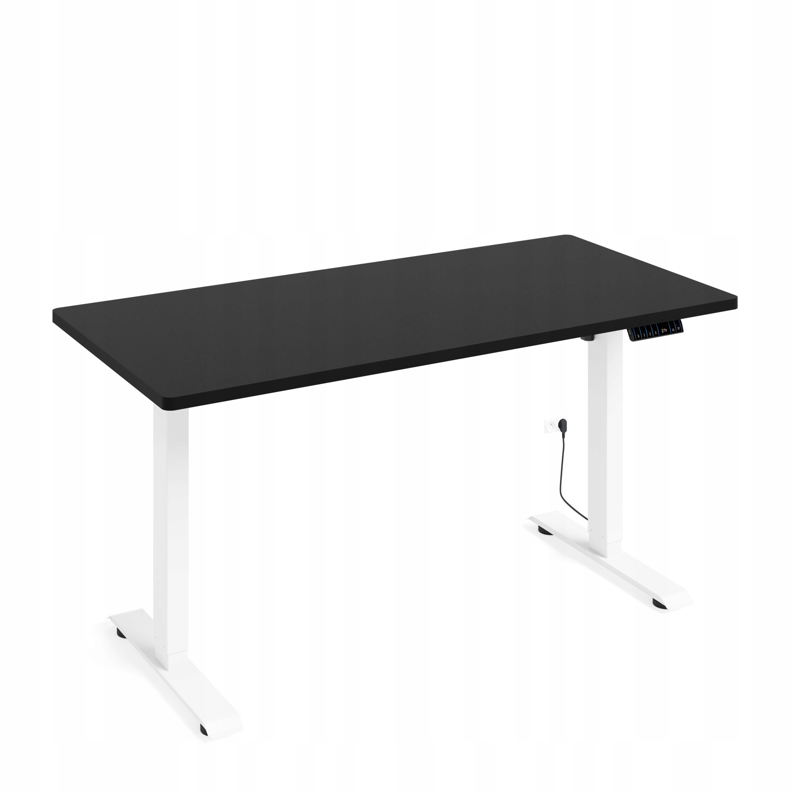 Biurko elektryczne Bimotion 1S 140x70x3,2 cm Regulacja 73-120 biały/czarny