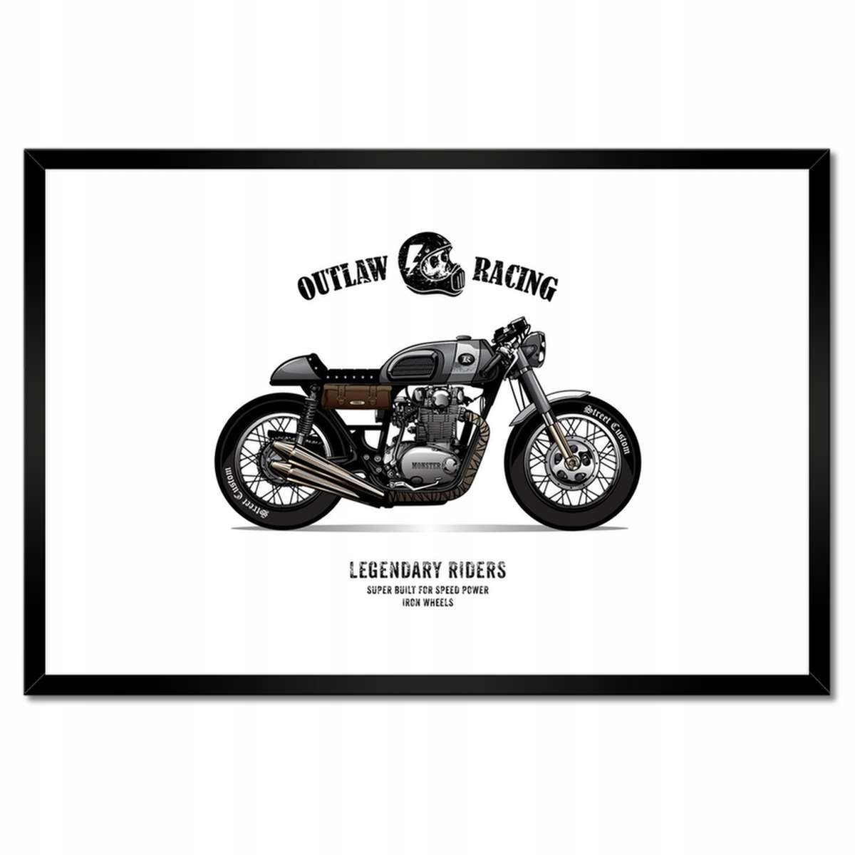 Plakáty v rámu 60x40 Motocykl Zabytek Vintage